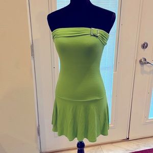 Guess by marciano candy apple green strapless dress XS NWT